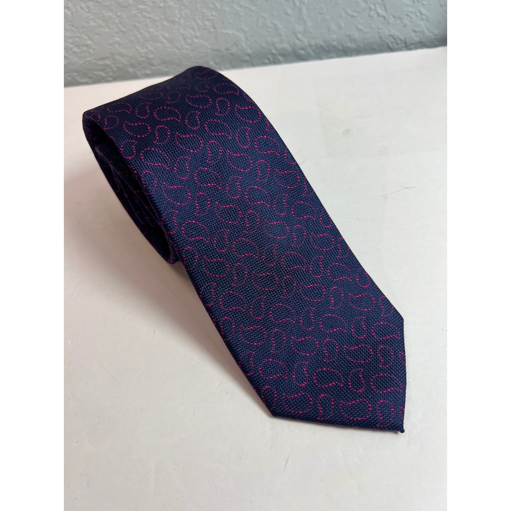 Charles Tyrwhitt Silk Necktie Paisley Print Business Career purple